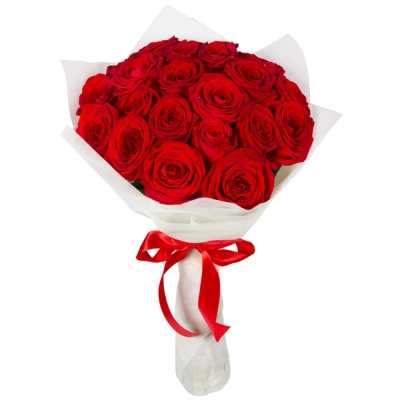 Букет из красных роз в фетре Белая Калитва Ростовская область