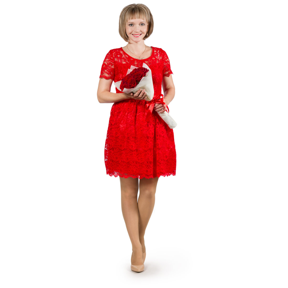 Букет из 9 красных роз в фетре